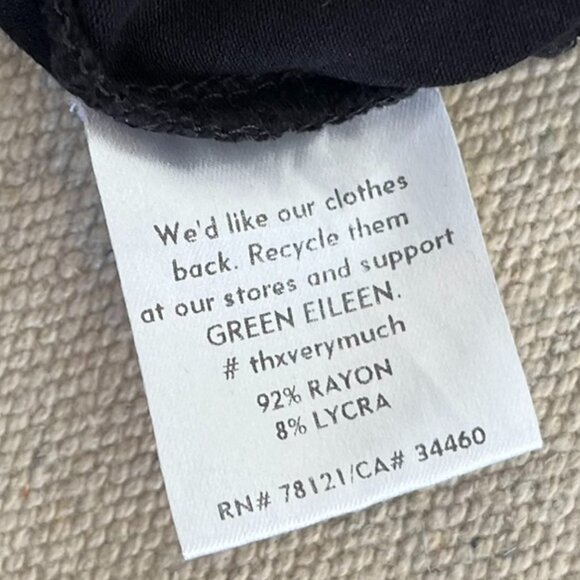 Eileen Fisher Woman's Plus-Size Black Jersey Knit 3/4" sleeves Midi Dress Sz 1x - Picture 5 of 7